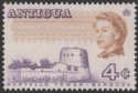 Click for more photos and details Antigua 1970 QEII 4c Slate-Violet and Brown on Glazed Paper Mint SG184ab
