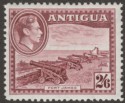 Click for more photos and details Antigua 1942 KGVI 2sh6d Maroon Mint SG106a