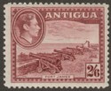 Click for more photos and details Antigua 1938 KGVI 2sh6d Brown-Purple Mint SG106