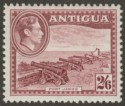 Click for more photos and details Antigua 1942 KGVI 2sh6d Maroon Mint SG106a