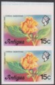 Click for more photos and details Antigua 1976 QEII Geiger Tree 15c Imperf Pair Mint SG477A Printer