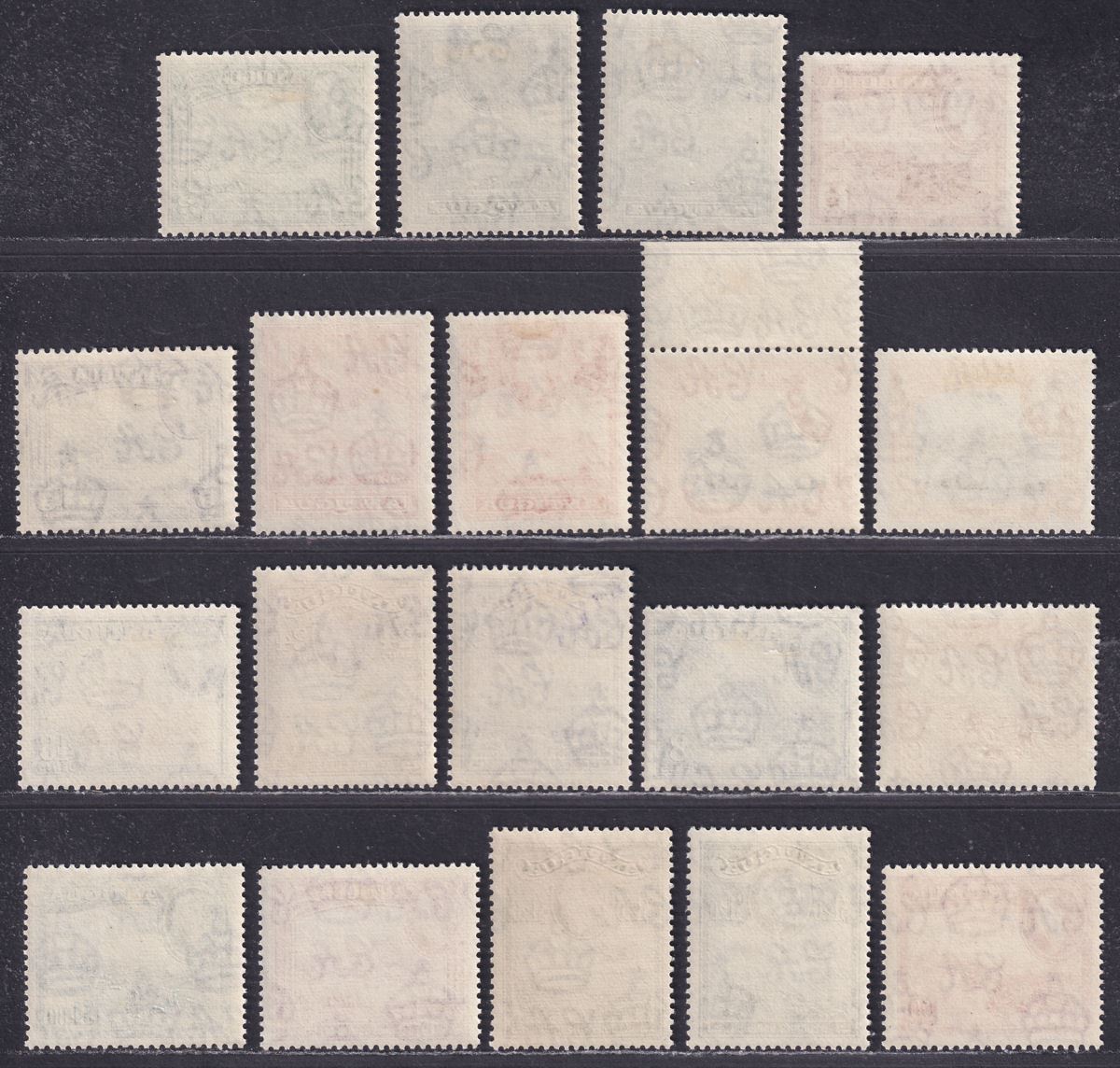 Antigua 1953 Queen Elizabeth II Set Mint SG120a-134 cat £100+