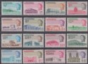 Click for more photos and details Antigua 1966 QEII Buildings perf 11½x11 Set Mint SG180-195 cat £55