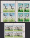 Click for more photos and details Antigua 1975 QEII SPECIMEN World Cup Cricket Winners Block Set Mint SG466s-468s