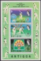 Click for more photos and details Antigua 1972 QEII Cricket Miniature Sheet Wmk Inverted Mint SG MS344w cat £75