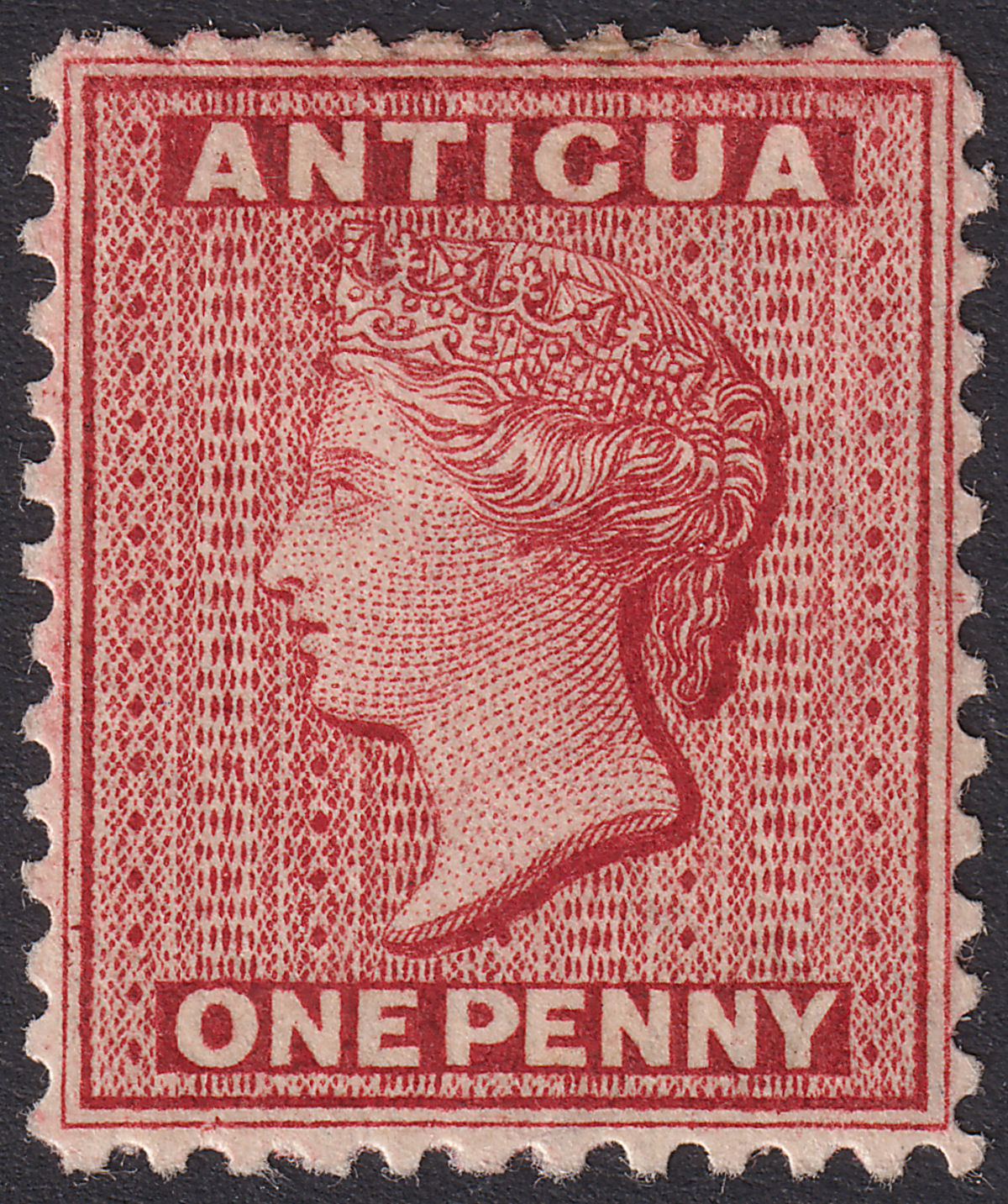 Antigua 1884 QV wmk CA 1d Carmine-Red perf 12 Mint SG24 cat £60