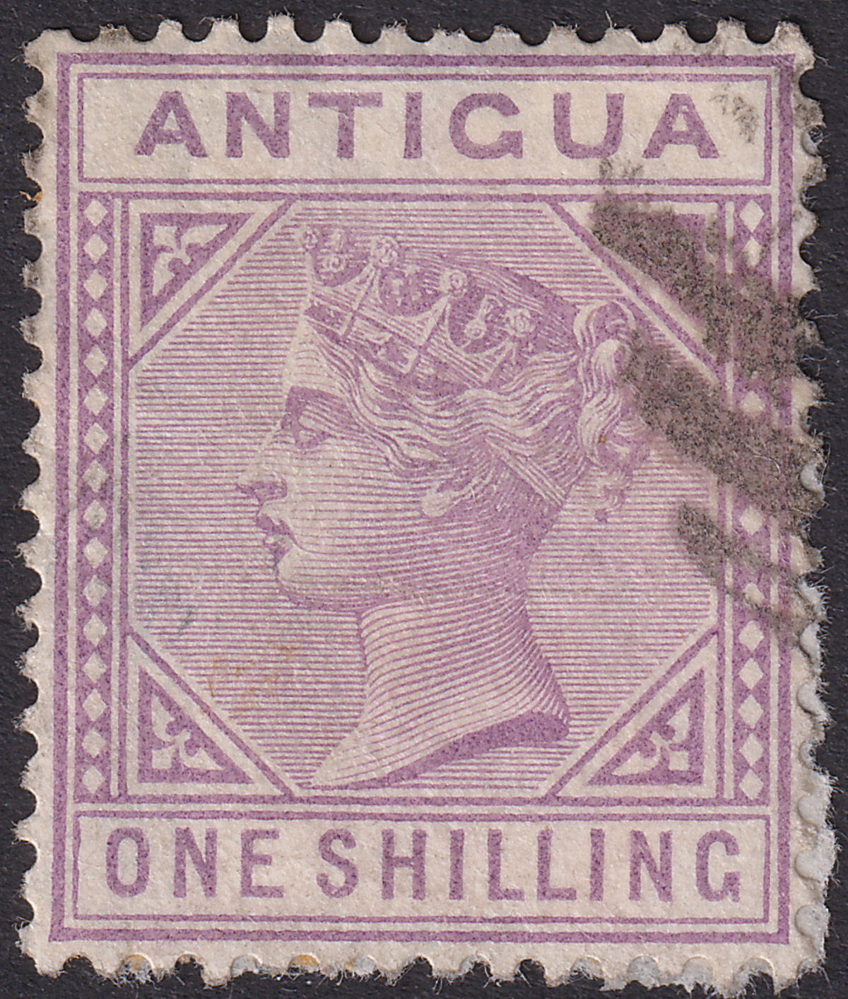 Antigua 1886 QV 1sh Mauve Used SG30 cat £170
