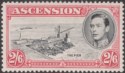 Click for more photos and details Ascension 1938 KGVI The Pier 2sh6d Black and Deep Carmine p13½ Mint SG45 cat £45