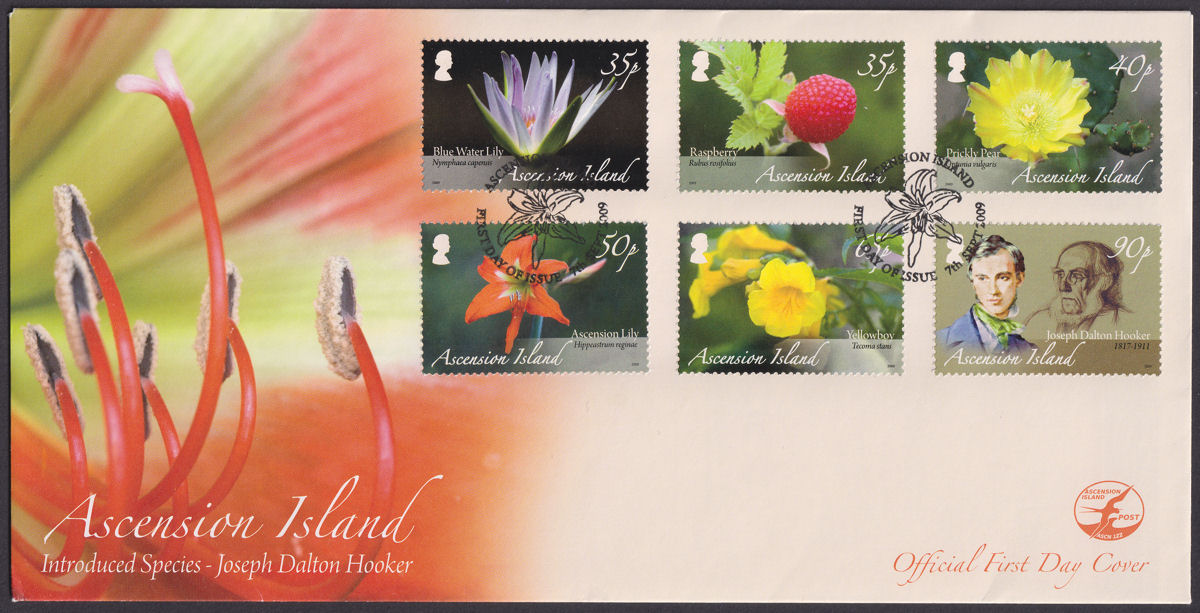 Ascension 2009 QEII Introduced Plant Species Official First Day Cover SG1042-47