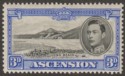 Click for more photos and details Ascension 1938 KGVI Long Beach 3d Black and Ultramarine Mint SG42