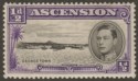 Ascension 1938 KGVI Georgetown ½d Black and Violet p13½ Mint SG38