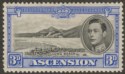 Ascension 1938 KGVI Long Beach 3d Black and Ultramarine Mint SG42