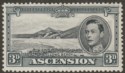 Ascension 1940 KGVI Long Beach 3d Black and Grey p13½ Mint SG42a