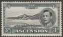 Click for more photos and details Ascension 1940 KGVI Long Beach 3d Black and Grey p13½ Mint SG42a