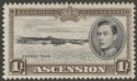 Ascension 1938 KGVI Georgetown 1sh Black and Sepia p13½ Mint SG44