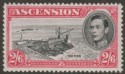 Ascension 1944 KGVI The Pier 2sh6d Black and Deep Carmine p13 Mint SG45c