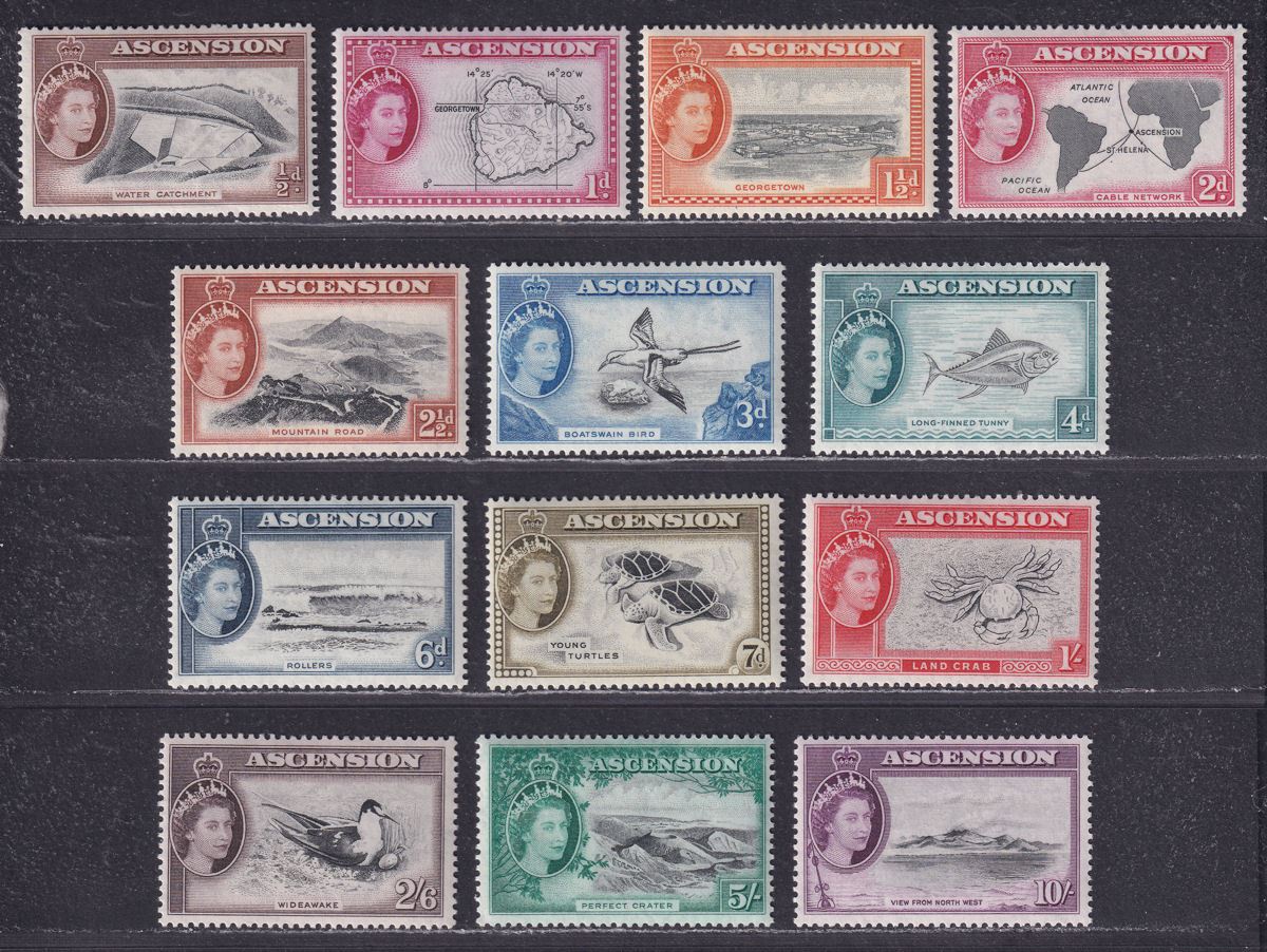 Ascension 1956 Queen Elizabeth II Set Mint SG57-69 cat £160