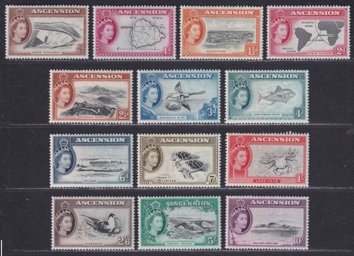 Ascension 1956 Queen Elizabeth II Set Mint SG57-69 cat £160