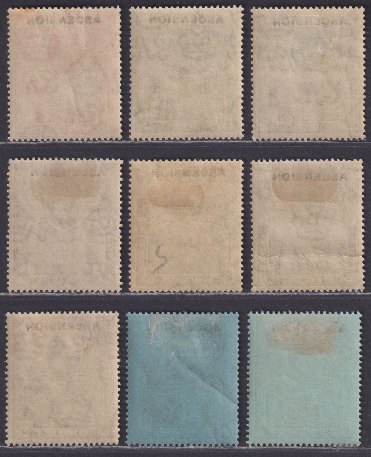 Ascension 1922 King George V Overprint Set Mint SG1-9 cat £325 