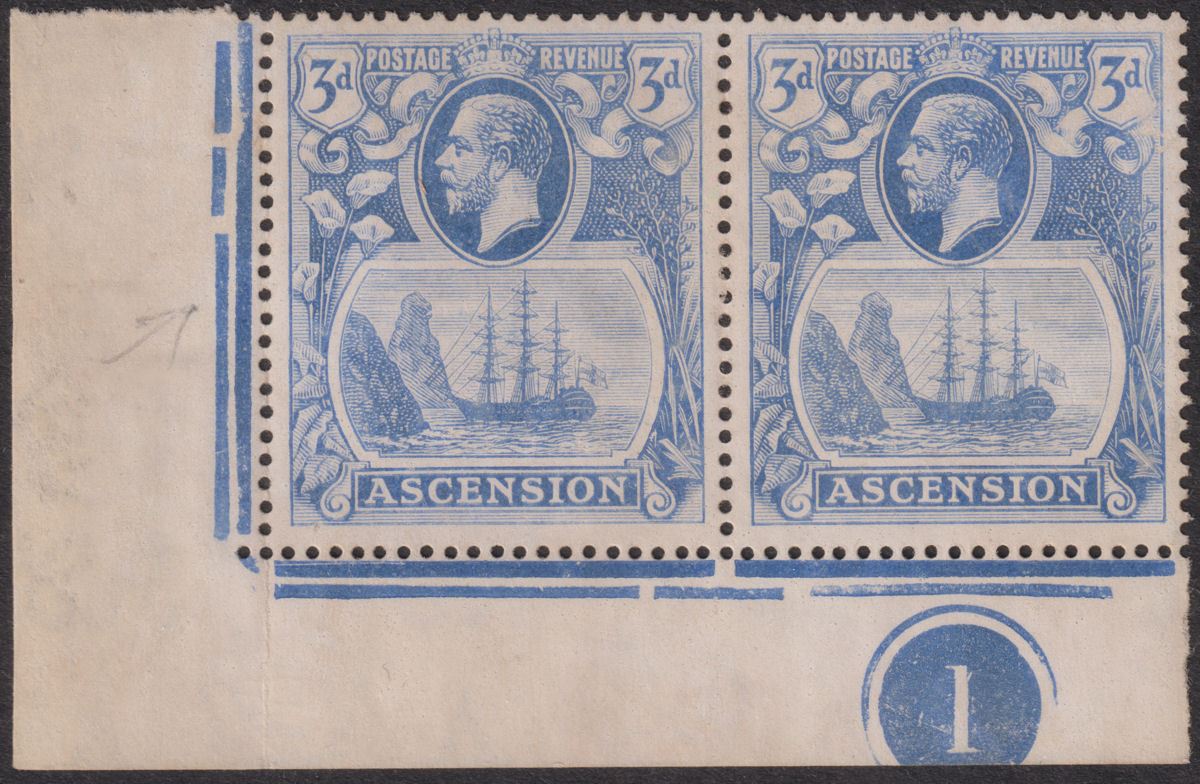 Ascension 1924 KGV Badge 3d w Variety Cleft Rock Unused SG14c c£160 VERY FAULTY