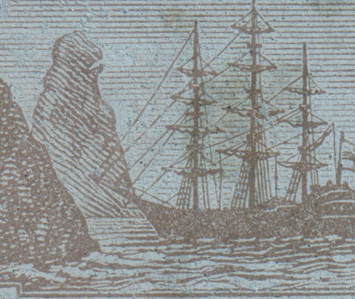 Ascension 1924 KGV Badge 2sh w Variety Cleft Rock Unused SG19c c£700 VERY FAULTY