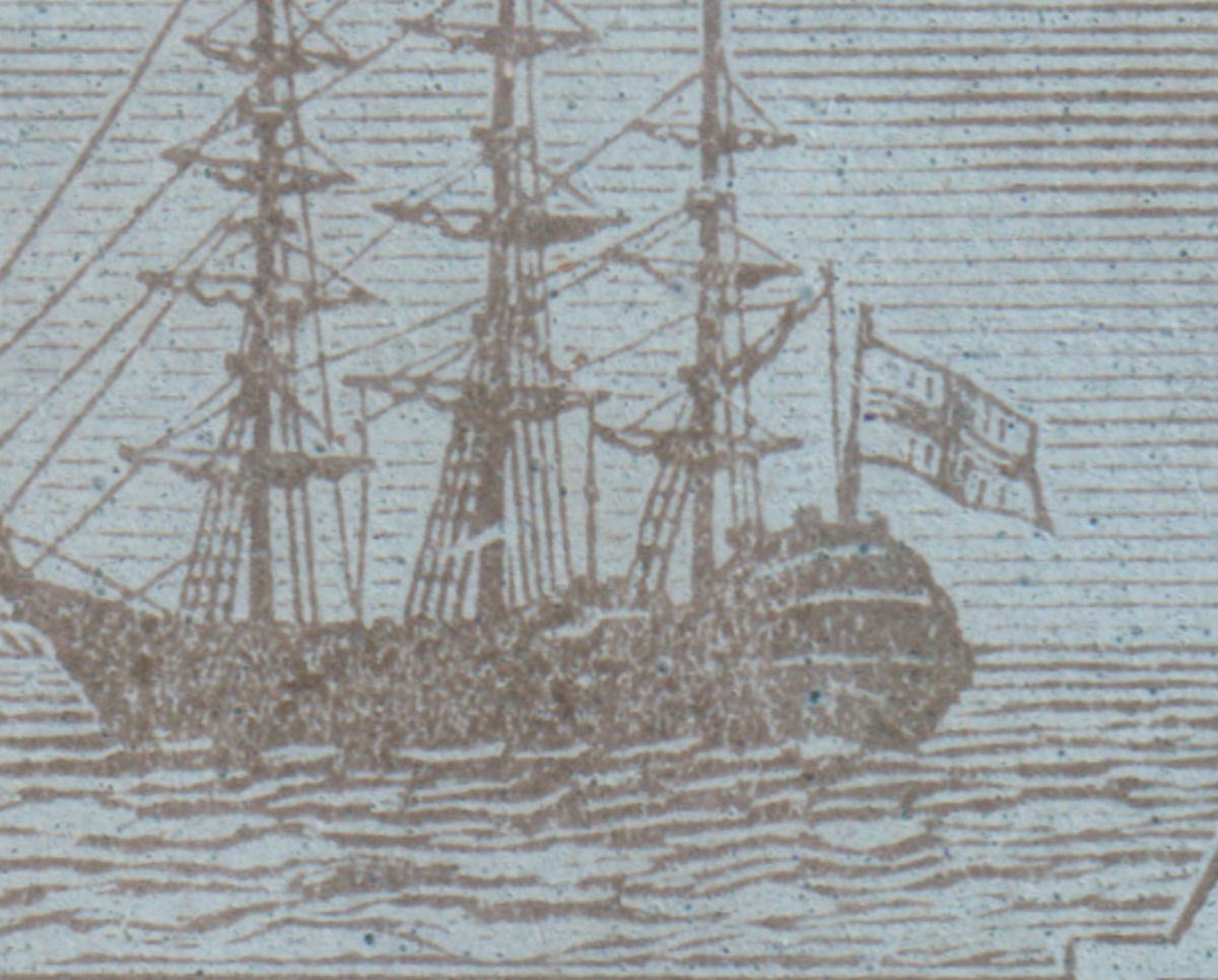 Ascension 1924 KGV Badge 2sh w Variety Broken Mainmast Unused SG19a c£750 FAULTY