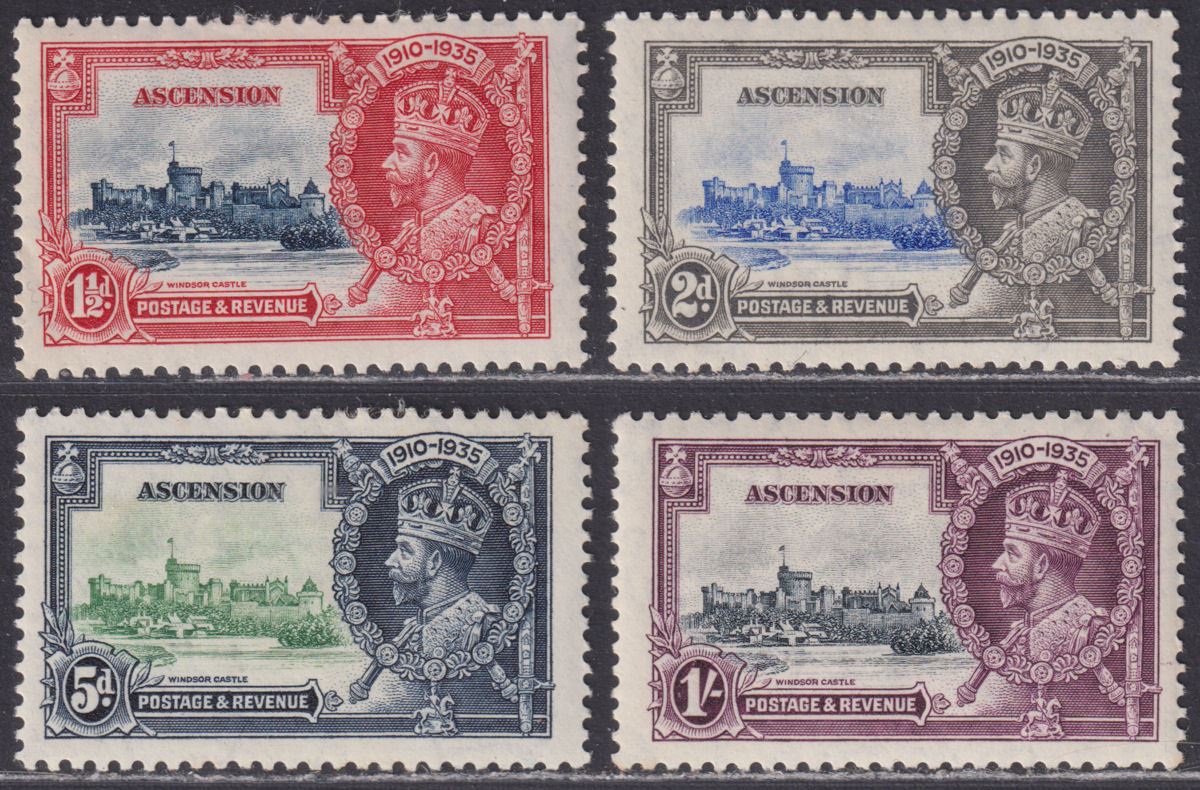 Ascension 1935 KGV Silver Jubilee Set Mint SG31-34 cat £60