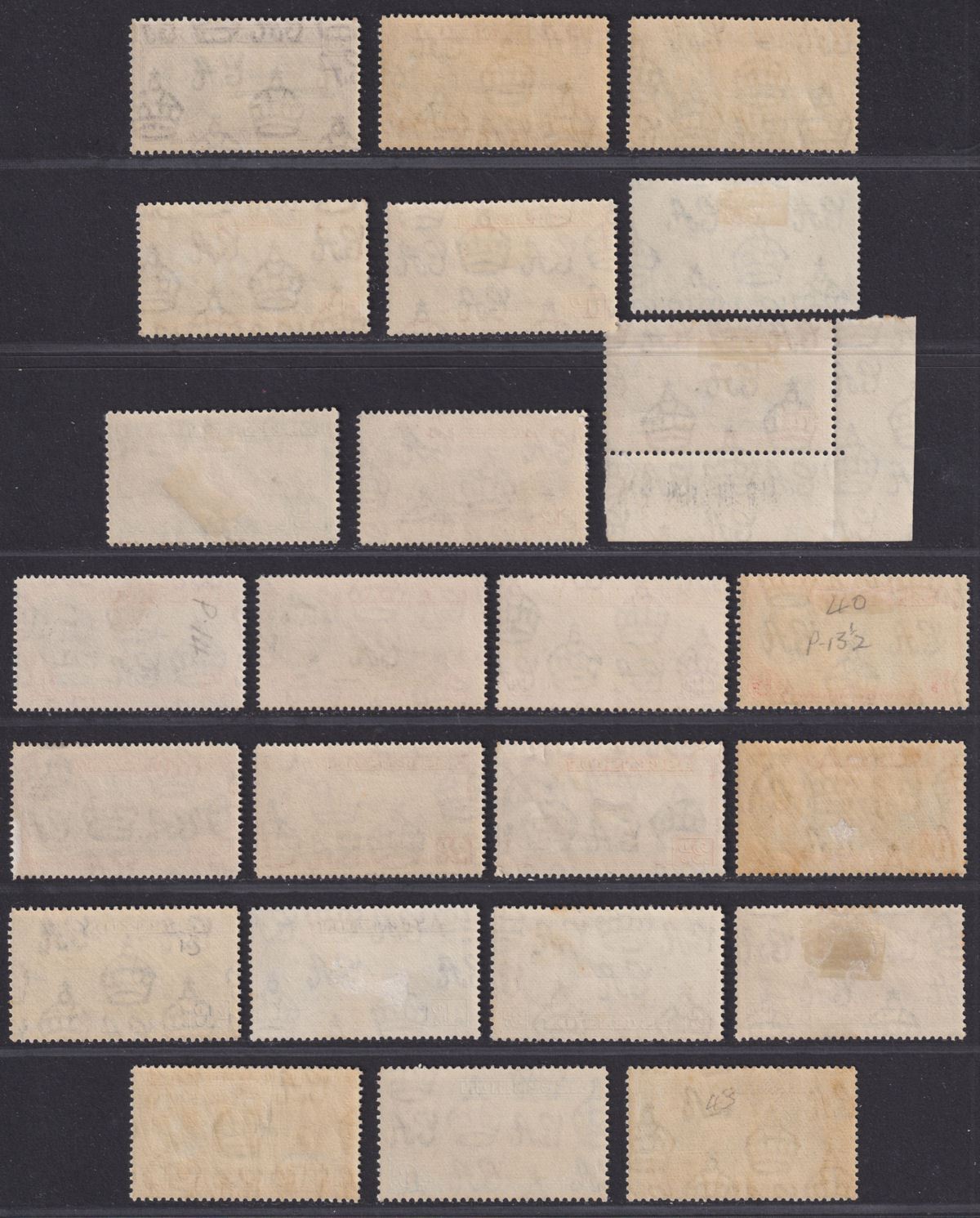 Ascension 1938-49 KGVI Part Set to 1sh Mint inc 1d Green Mountain