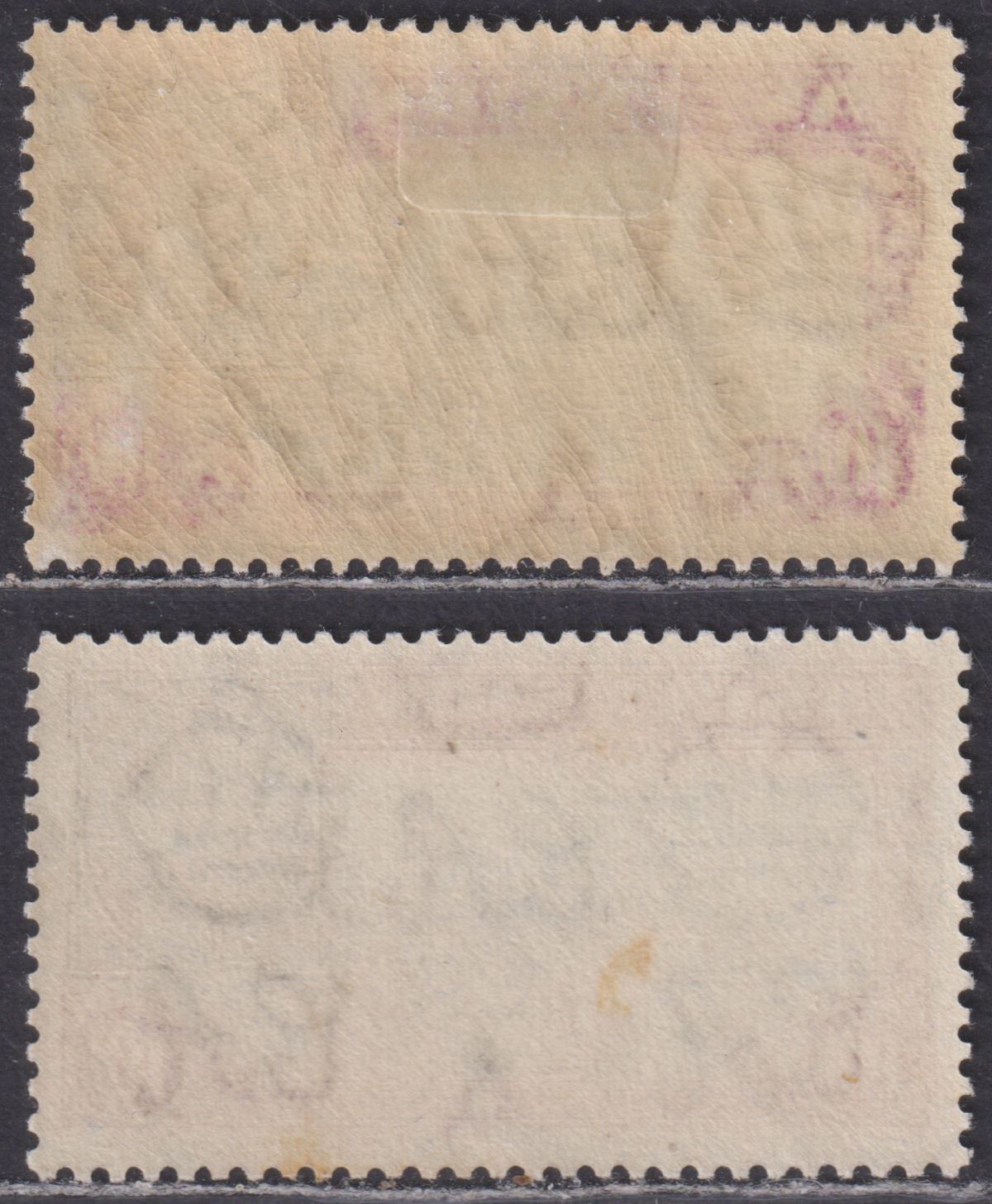 Ascension 1938-44 KGVI 10sh Black + Br Purple p13½, p13 Mint SG47 SG47b cat £175