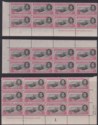 Click for more photos and details Ascension 1949 KGVI 1½d Rose-Carmine Blocks Perf 14 Mint SG40d