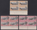 Click for more photos and details Ascension 1942-49 KGVI 1d 1½d Imprint / Plate Blocks of 4 Mint SG39b SG40b SG40d
