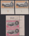 Click for more photos and details Ascension 1942-49 KGVI Plate No 1d + Sheet No 1½d Pair Mint SG39b SG40d