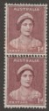 Australia 1941 KGVI 1d Brown Coil Pair with Join Mint SG181a