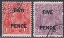 Click for more photos and details Australia 1930 King George V 2d, 5d Surcharges CTO Used SG119-120 cat £17