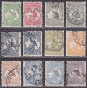 Click for more photos and details Australia 1913 KGV Roo wmk Wide Crown Set to 9d Used