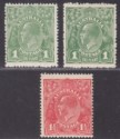 Click for more photos and details Australia 1924 King George V Head ½d, 1d, 1½d Mint SG82-84 cat £47