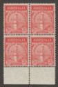 Australia 1935 KGV 2d Anzac Mint Block with AL joined SG154var