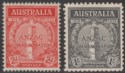 Click for more photos and details Australia 1935 KGV Anzac Gallipoli Landing 2d 1sh Mint SG154-155 cat £53