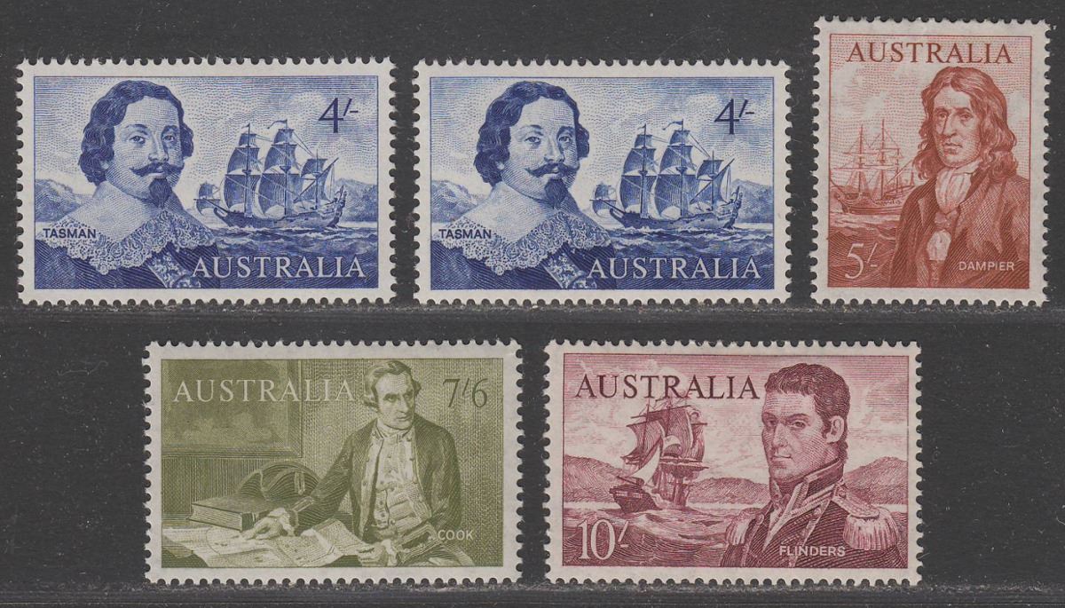 Australia 1963 QEII Pre Decimal Navigators Short Set to 10sh Mint SG355-358