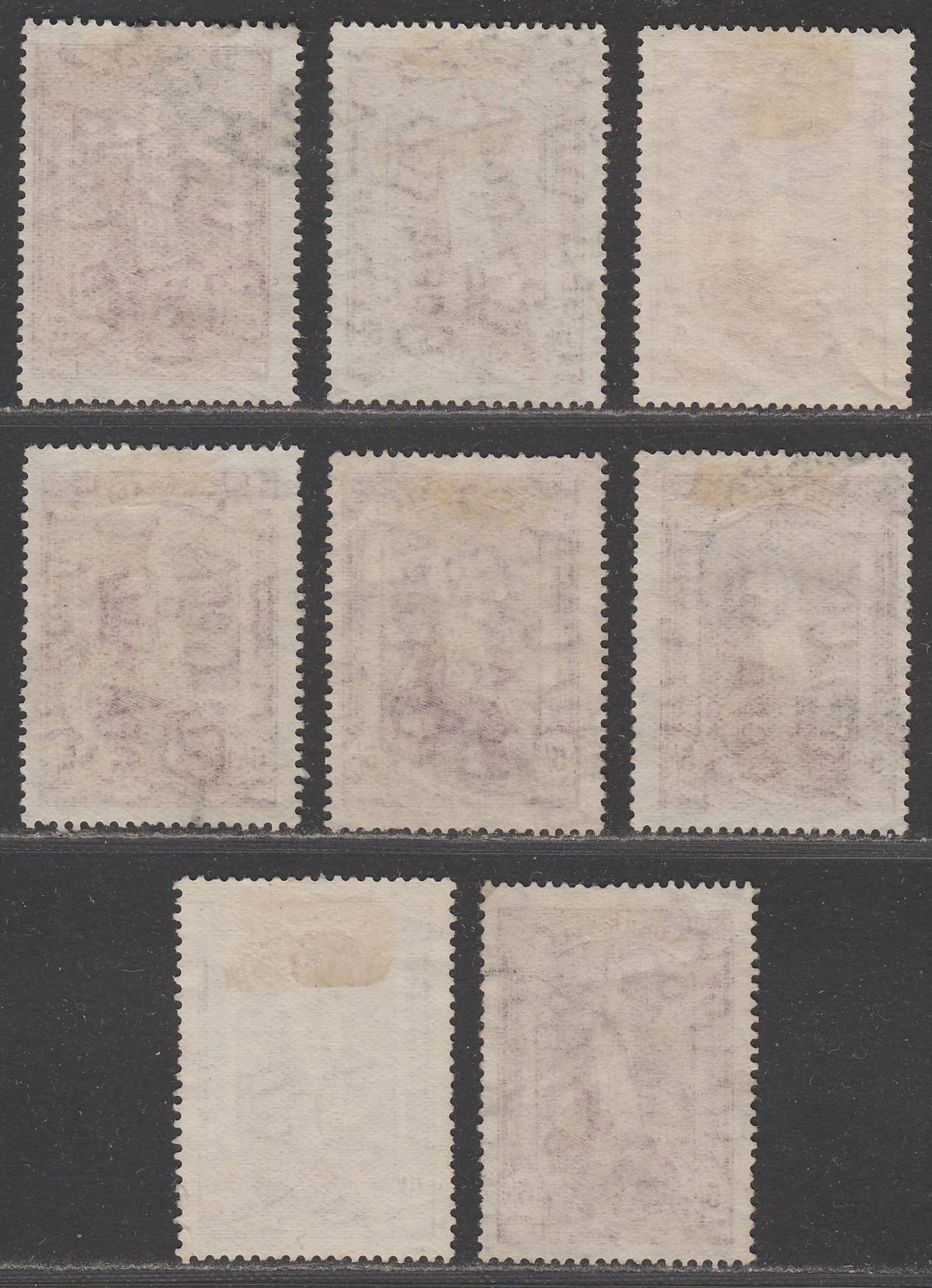 Australia 1938-48 KGVI Robes 5sh Selection + 10sh Used SG176-177