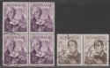 Click for more photos and details Australia 1966 QEII Decimal Navigators $2 Block, $4 Pair Used SG402-403