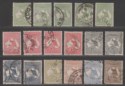 Click for more photos and details Australia 1913 KGV Roo wmk Wide Crown Selection to 2sh Used
