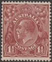 Click for more photos and details Australia 1936 King George V Head 1½d Red-Brown wmk CofA Mint SG126