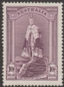 Click for more photos and details Australia 1937 KGVI Robes 10sh Dull Purple on Chalky Paper Unused SG177 cat £50