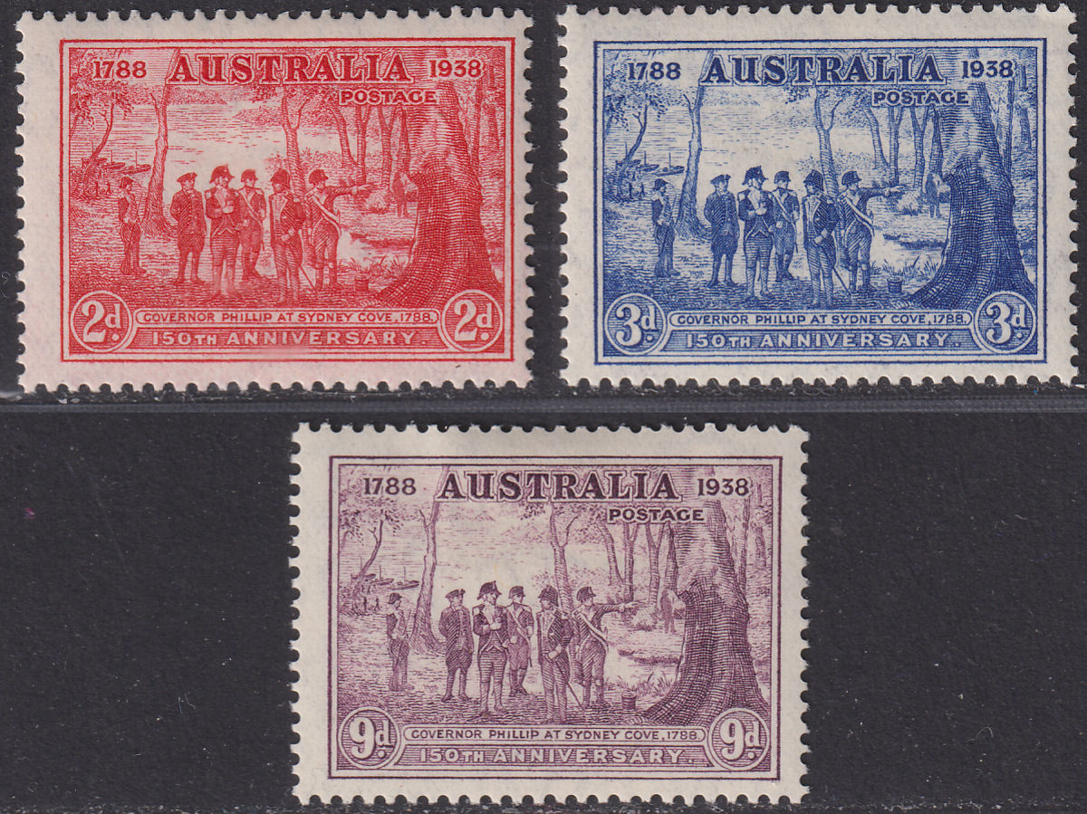 Australia 1937 KGVI 150th Anniv of New South Wales Set Mint SG193-195 cat £40