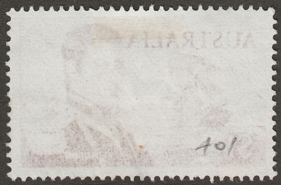 Australia 1966 QEII Flinders $1 Brown-Purple w Missing Top Left Frame Used SG401