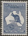 Click for more photos and details Australia 1913 KGV Roo 2½d Indigo wmk Wide Crown Mint SG4 cat £50 crease