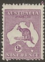 Click for more photos and details Australia 1932 KGV Roo 9d Violet wmk CofA Mint SG133 cat £45 crease adhesion