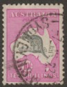 Click for more photos and details Australia 1918 KGV Roo 10sh Grey + Aniline Pink wmk Narrow Crown Used SG43a £325