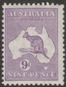 Australia 1932 KGV Roo 9d Violet wmk CofA Mint SG133